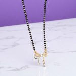 Gold Plated Bow Shaped Mangalsutra with Chain for Women - Image 2