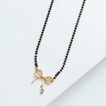 Gold Plated Bow Shaped Mangalsutra with Chain for Women - Image 6