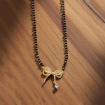 Gold Plated Bow Shaped Mangalsutra with Chain for Women - Image 7