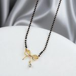 Gold Plated Bow Shaped Mangalsutra with Chain for Women - Image 8