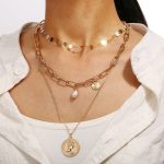 Gold Plated Trending Coin inspired Layered Necklace For Women - VAIRAVI