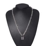 Glitzy Lock Design Silver Plated Chain Necklace For Women - VAIRAVI