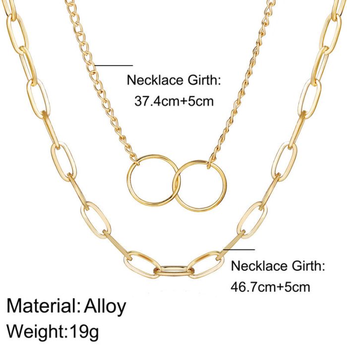 Mesmerizing Cross Ring Lon Chain Gold Plated Necklace For Women - VAIRAVI