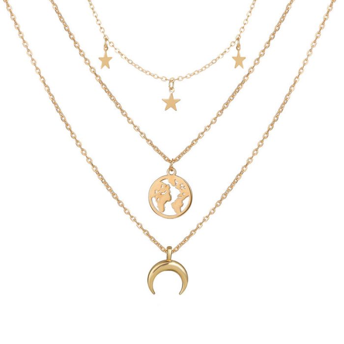 Marvellous Designer Gold Plated Multi Strand Necklace For Women - VAIRAVI