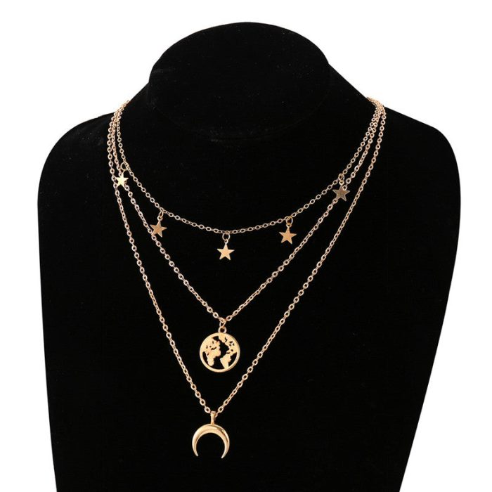 Marvellous Designer Gold Plated Multi Strand Necklace For Women - VAIRAVI