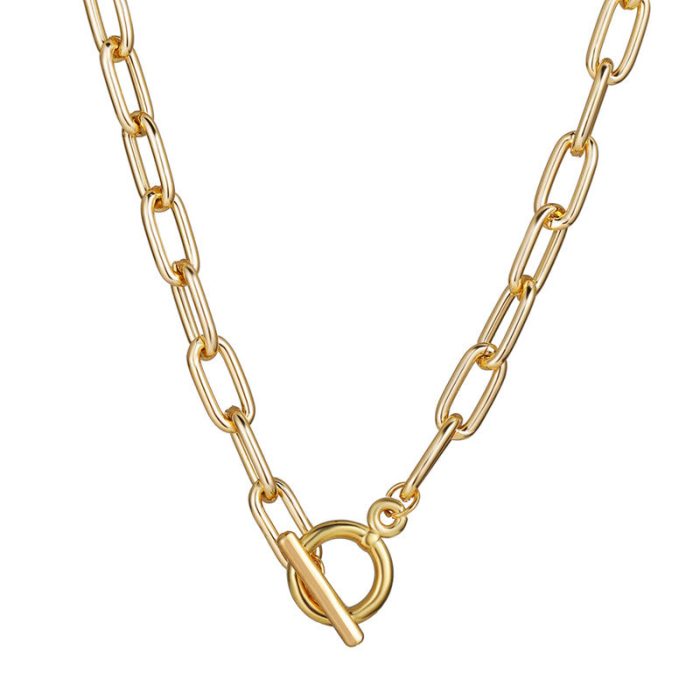 Amazing Lock Bold Gold Plated Necklace For Women - VAIRAVI