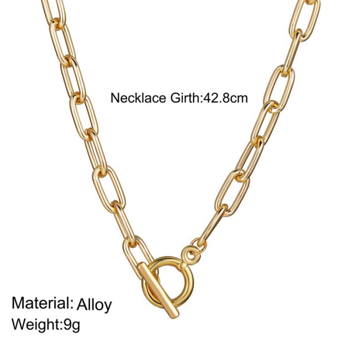 Amazing Lock Bold Gold Plated Necklace For Women - VAIRAVI