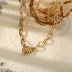 Amazing Lock Bold Gold Plated Necklace For Women - VAIRAVI