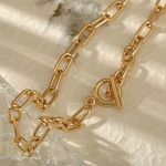 Amazing Lock Bold Gold Plated Necklace For Women - VAIRAVI