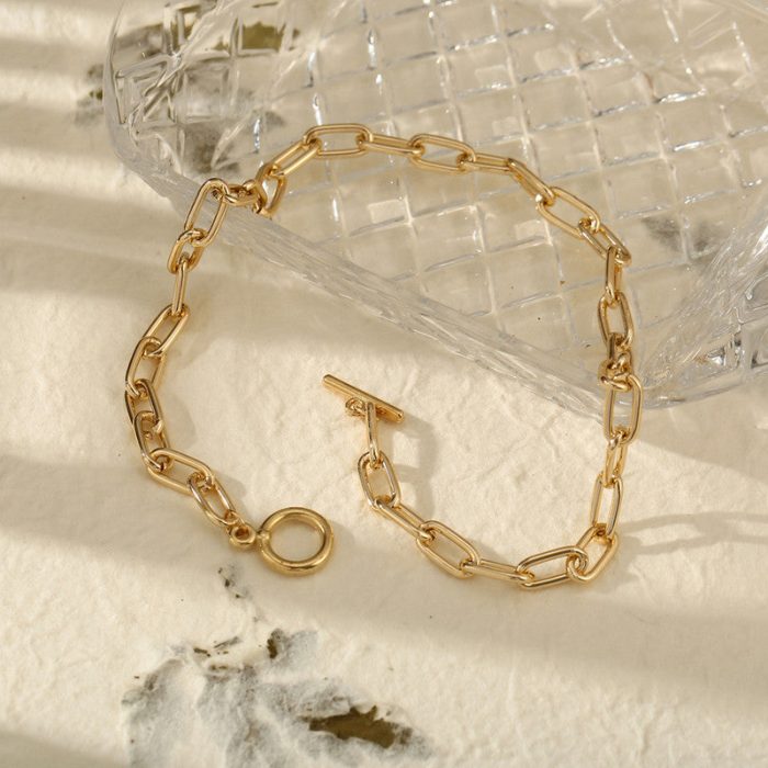 Amazing Lock Bold Gold Plated Necklace For Women - VAIRAVI