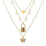 Gold Plated Butterfly inspired Layered Necklace For Women - VAIRAVI