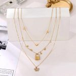 Gold Plated Butterfly inspired Layered Necklace For Women - VAIRAVI