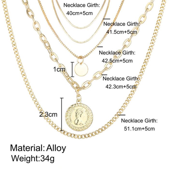 Gold-Toned Gold Plated Layered Necklace For Women - VAIRAVI