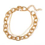 Gold-Toned Gold Plated Layered Necklace For Women - VAIRAVI