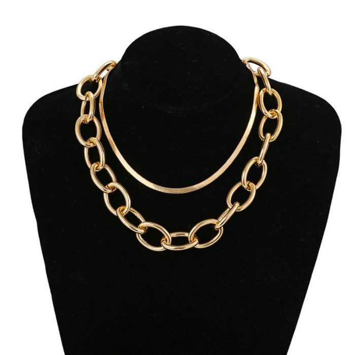 Gold-Toned Gold Plated Layered Necklace For Women - VAIRAVI
