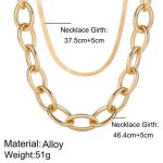 Gold-Toned Gold Plated Layered Necklace For Women - VAIRAVI