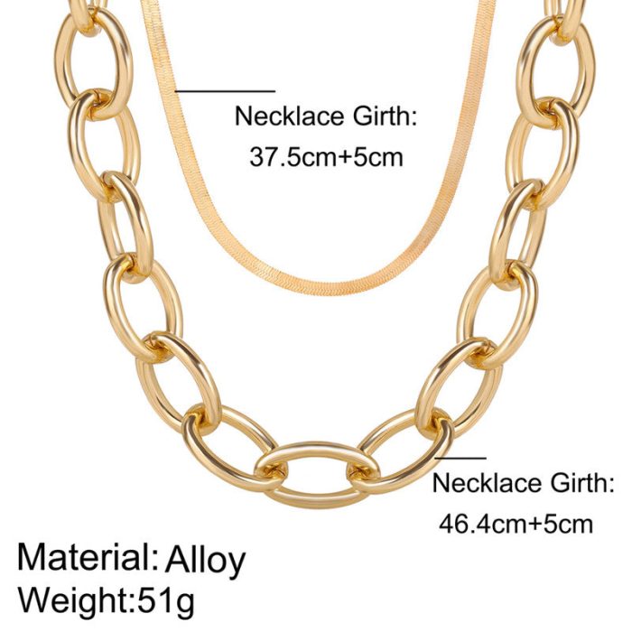 Gold-Toned Gold Plated Layered Necklace For Women - VAIRAVI