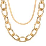 Gold-Toned Gold Plated Layered Necklace For Women - VAIRAVI