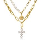 Gold-Toned Pearly White Layered Necklace For Women - VAIRAVI