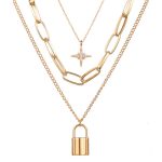 Gold-Toned Gold Plated Layered Necklace For Women - VAIRAVI