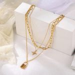 Gold-Toned Gold Plated Layered Necklace For Women - VAIRAVI