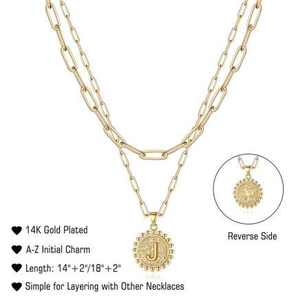 Gold Plated Alphabetical A Layered Necklace For Women - VAIRAVI