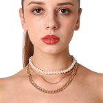 Gold Plated Baroque Pearls Multi Layered Choker Necklace For Women - VAIRAVI