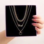 Gold Plated Hearts inspired Layered Necklace For Women - VAIRAVI