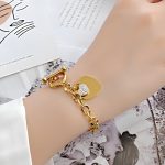 Gold-Plated Anti Tarnish Heart Themed Charm Bracelet - Image 4