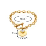 Gold-Plated Anti Tarnish Heart Themed Charm Bracelet - Image 7