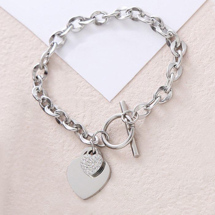 Silver-Plated Anti Tarnish Heart Themed Charm Bracelet - Image 5