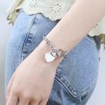 Silver-Plated Anti Tarnish Heart Themed Charm Bracelet - Image 6
