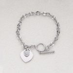 Silver-Plated Anti Tarnish Heart Themed Charm Bracelet - Image 8