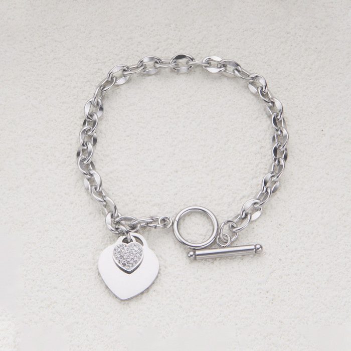 Silver-Plated Anti Tarnish Heart Themed Charm Bracelet - Image 8