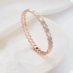 Rose Gold-Plated Anti Tarnish Hexagonal Openable Bracelet - Image 4