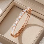 Rose Gold-Plated Anti Tarnish Hexagonal Openable Bracelet - Image 7