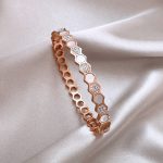 Rose Gold-Plated Anti Tarnish Hexagonal Openable Bracelet - Image 8