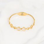 Gold-Plated Anti Tarnish Clover Themed Charm Bracelet - Image 6