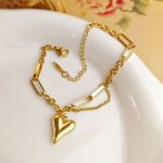 Gold-Plated Anti Tarnish Heart Themed Charm Bracelet - Image 9