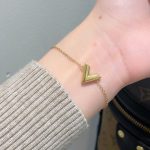 Gold Plated Stainless Steel Anti Tarnish V-Shaped Wraparound Bracelet For Women - Image 2