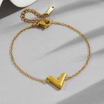 Gold Plated Stainless Steel Anti Tarnish V-Shaped Wraparound Bracelet For Women - Image 6