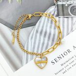 Gold Plated Stainless Steel Anti Tarnish Heart themed Wraparound Bracelet For Women - Image 8