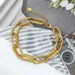 Gold Plated Stainless Steel Anti Tarnish Rope Design Wraparound Bracelet For Women - Image 6