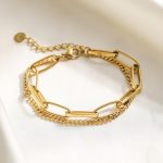 Gold Plated Stainless Steel Anti Tarnish Rope Design Wraparound Bracelet For Women - Image 7