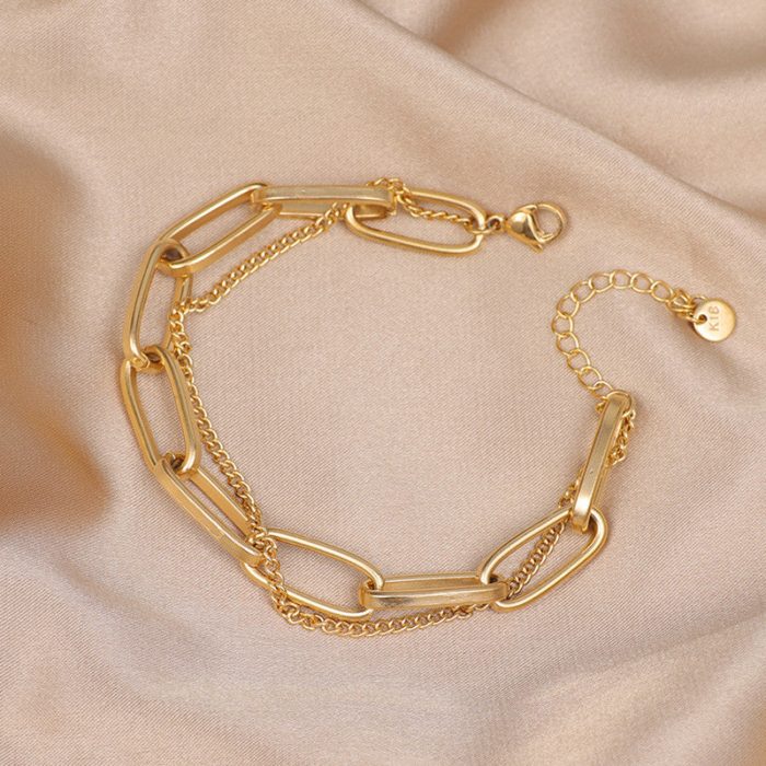 Gold Plated Stainless Steel Anti Tarnish Rope Design Wraparound Bracelet For Women - Image 9