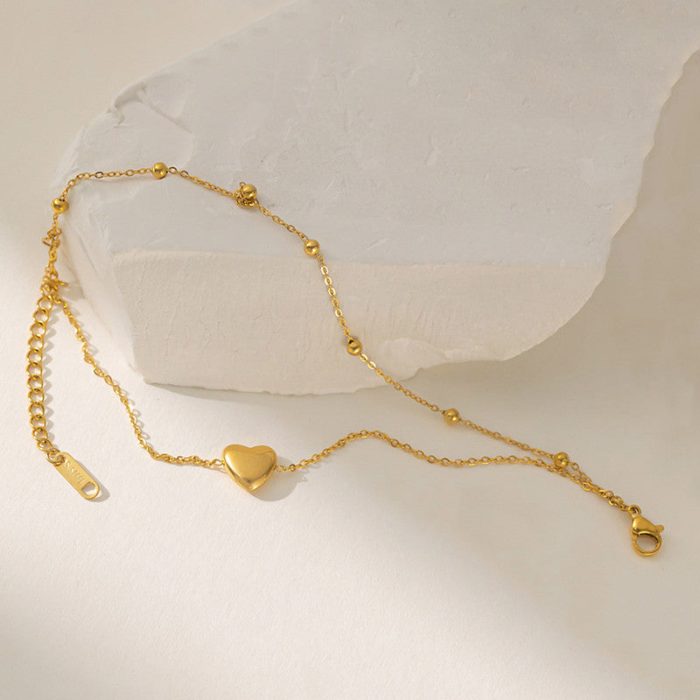 Gold Plated Anti Tarnish Stainless Steel Heart Themed Wraparound Bracelet - Image 7