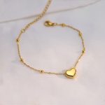 Gold Plated Anti Tarnish Stainless Steel Heart Themed Wraparound Bracelet - Image 3