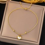 Gold Plated Anti Tarnish Stainless Steel Heart Themed Wraparound Bracelet