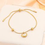 Gold Plated Anti Tarnish Stainless Steel Heart Themed Wraparound Bracelet - Image 3
