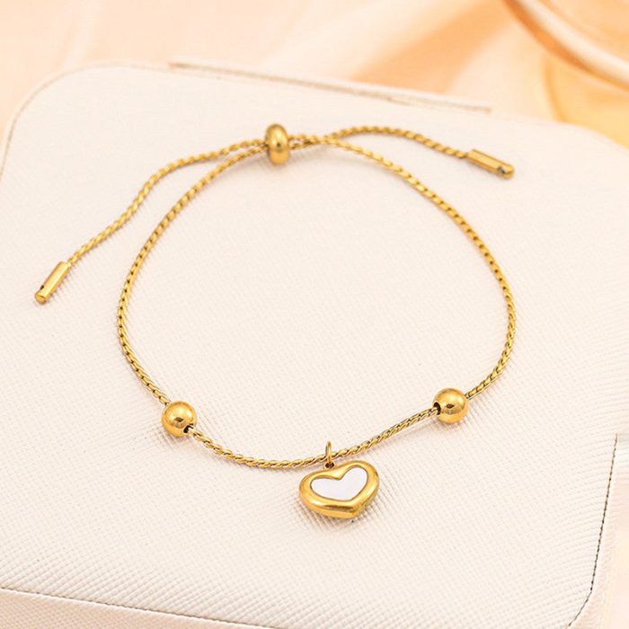 Gold Plated Anti Tarnish Stainless Steel Heart Themed Wraparound Bracelet - Image 3